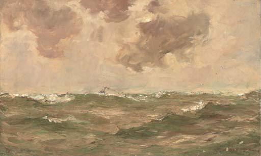William Ayerst Ingram - A Steamship At Sea