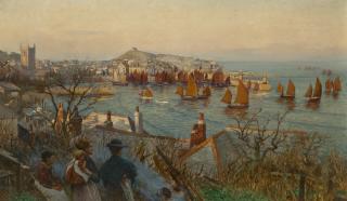 William Banks Fortescue, R.W.A., R.B.S.A. - The fleet in the harbour at St Ives