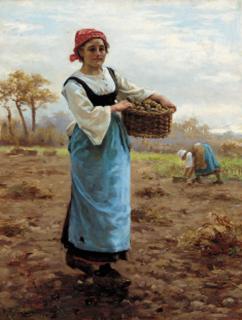 William Banks Fortescue, R.W.A., R.B.S.A. - The potato-picker