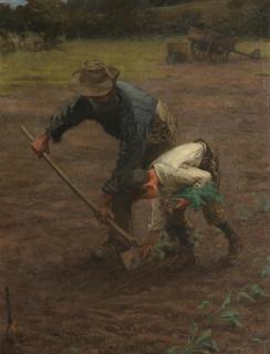 William Banks Fortescue - Putting In Broccoli Plants, Cornwall