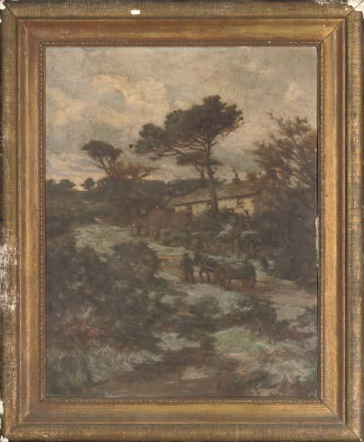 William Banks Fortescue - Returning home across the downs