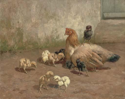 William Baptiste Baird - All My Own - A Hen with her Chicks