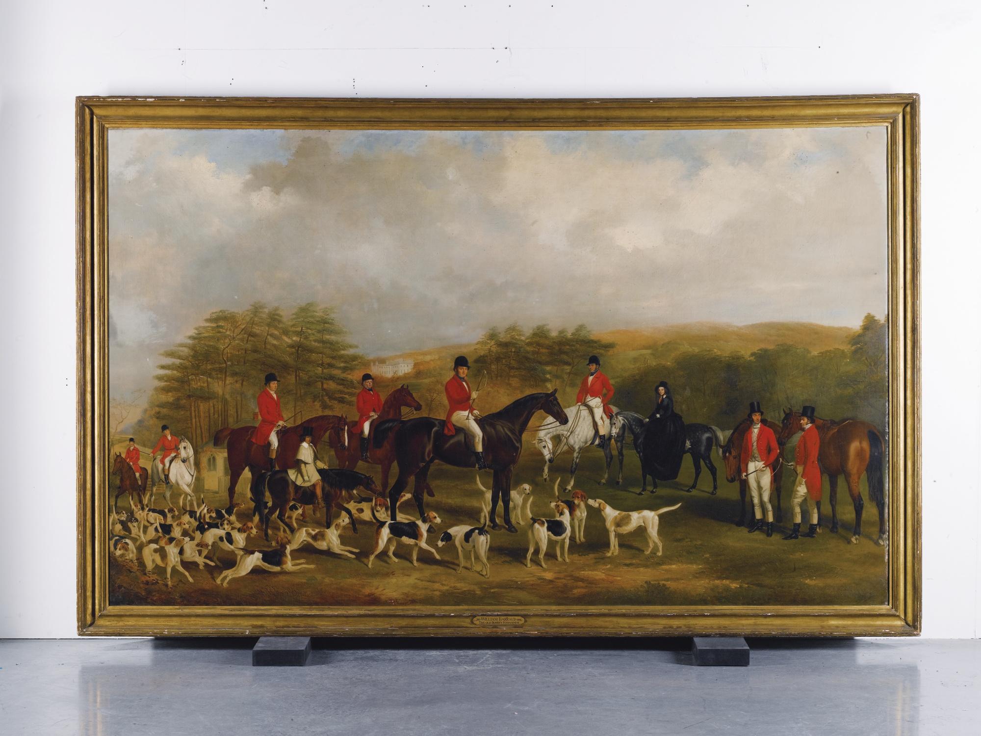 William Barraud - Sir Edmund Antrobus And The Old Surrey Fox Hounds At The Foot Of Addington Hills
