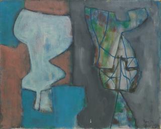 William Baziotes - Figurine And Mirror