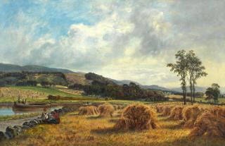 William Beattie Brown, RSA - A barley field near Craiglockhart