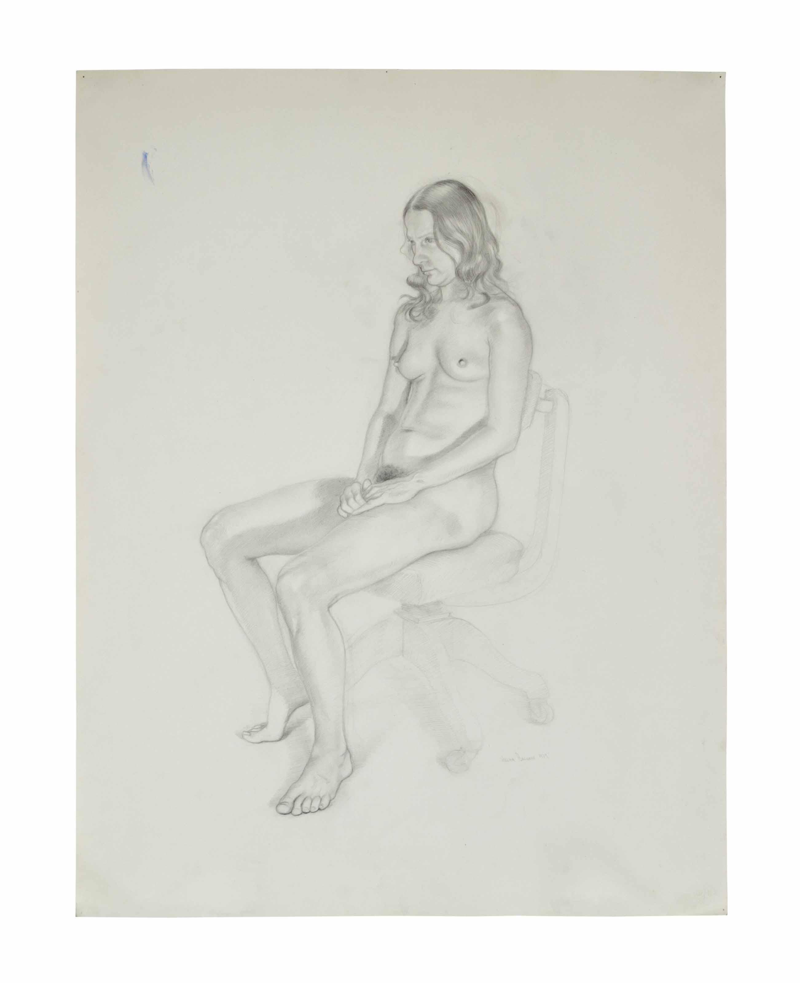 William Beckman - Untitled (Seated Nude)