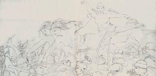 William Bell Scott - Study for The fatal sisters select the doomed at the battle