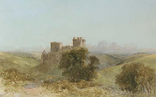 William Bennett, N.W.S. - A Ruined Castle In A Landscape