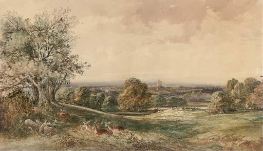 William Bennett, N.W.S. - Deer resting in Windsor Great Park