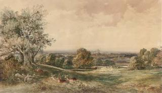 William Bennett, N.W.S. - Deer resting in Windsor Great Park