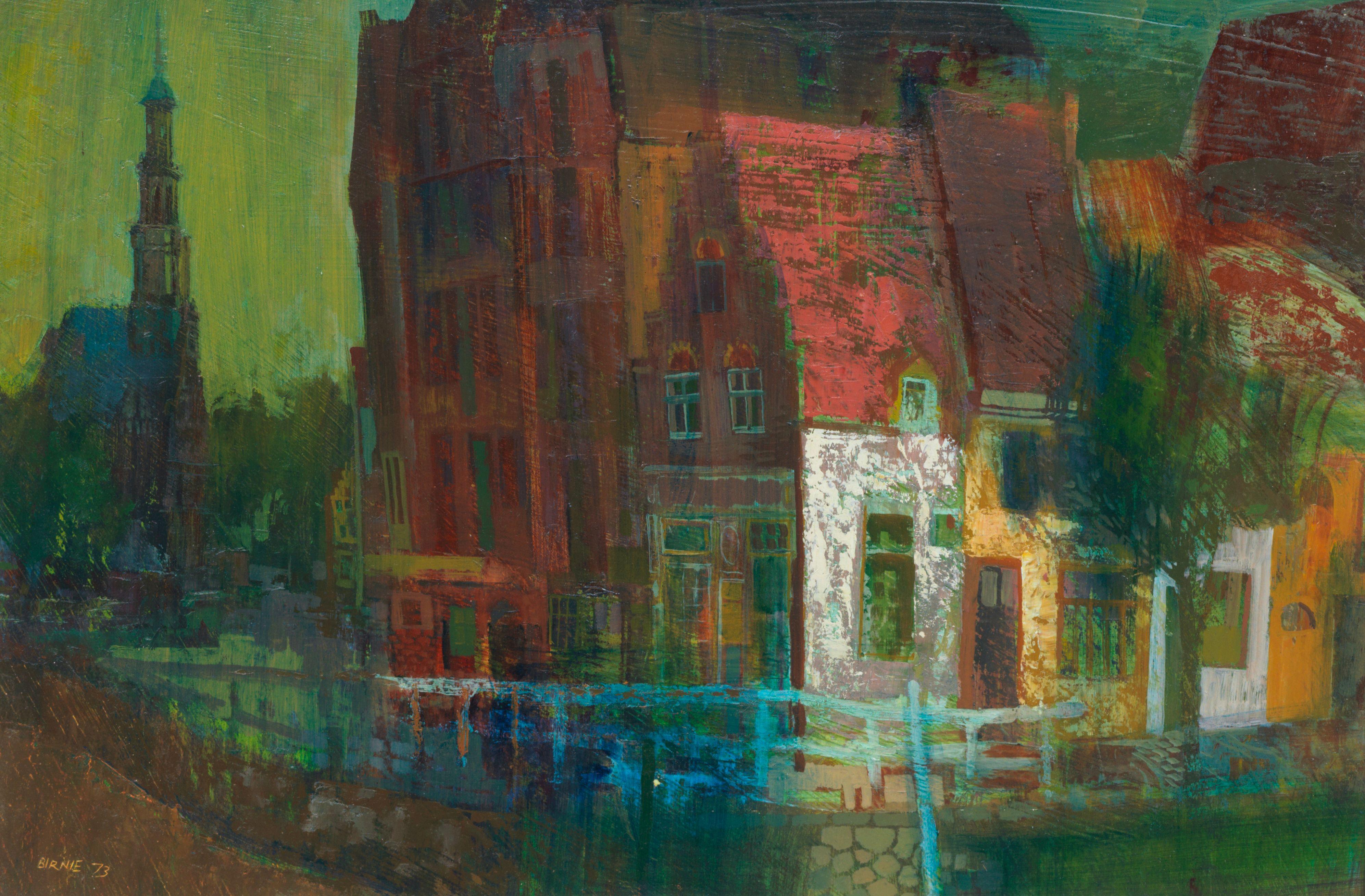 William Birnie - A townscape in northern Europe