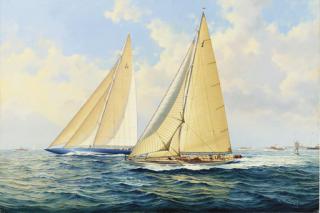 William Bishop - Endeavour and Ranger racing in the 1937 Cup Trials