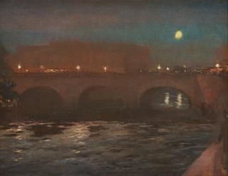 William Blair Bruce - The Swedish parliament building at night