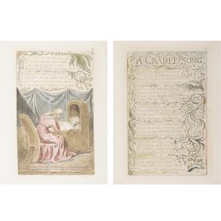 William Blake - A Cradle Song:  Both Plates (Bindman 62 And 63; Bentley Pls. 16 And 17)