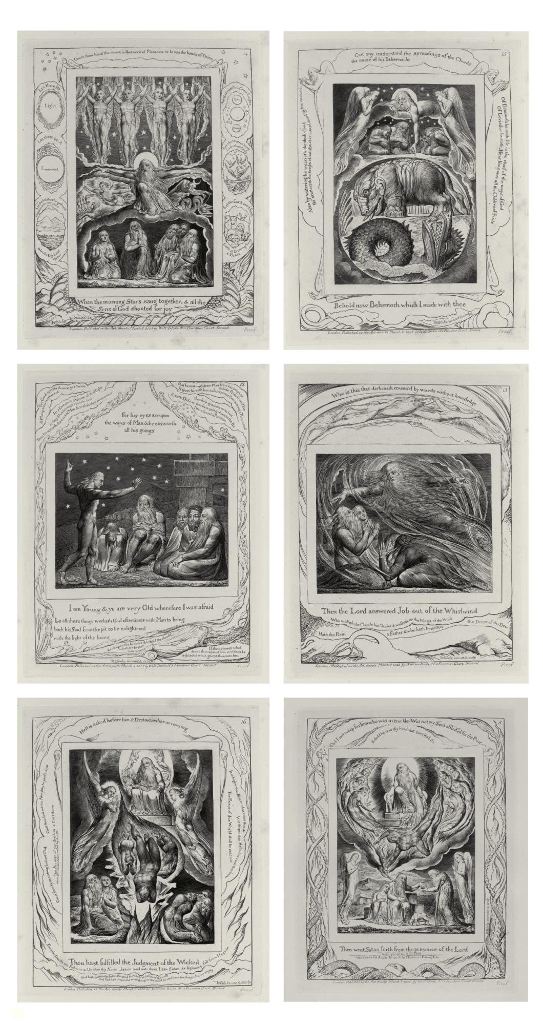 William Blake - Illustrations Of The Book Of Job (Binyon 105-126; Bindman 625-646; Bentley 421A)