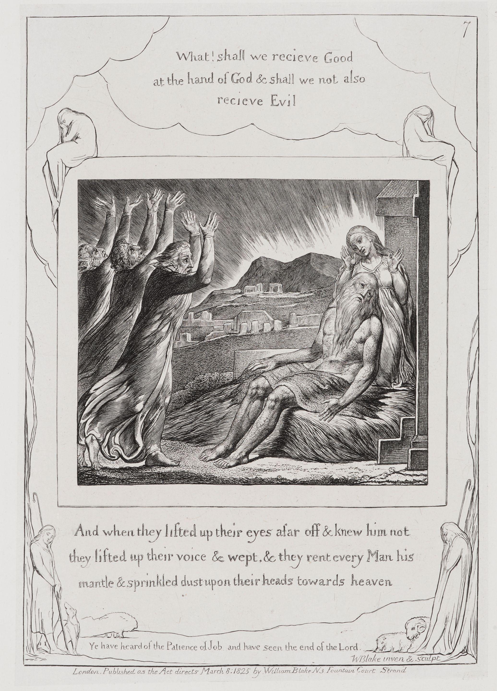 William Blake - Job\'s Comforters, from Illustrations of the Book of Job