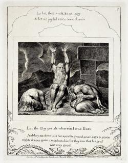 William Blake - Plates seven, eight and nine from Illustrations of the Book of Job