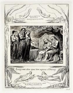 William Blake - Plates seventeen, eighteen and nineteen, from Illustrations of the Book of Job