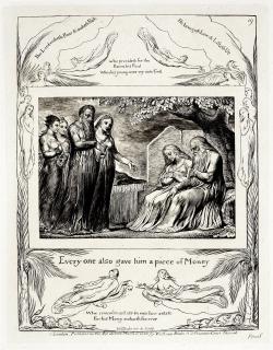 William Blake - Plates seventeen, eighteen and nineteen, from Illustrations of the Book of Job
