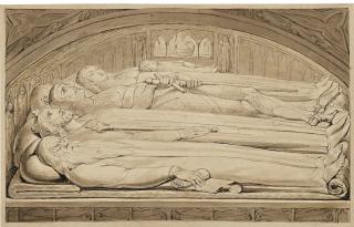 William Blake - The Counseller, King, Warrior, Mother & Child In The Tomb