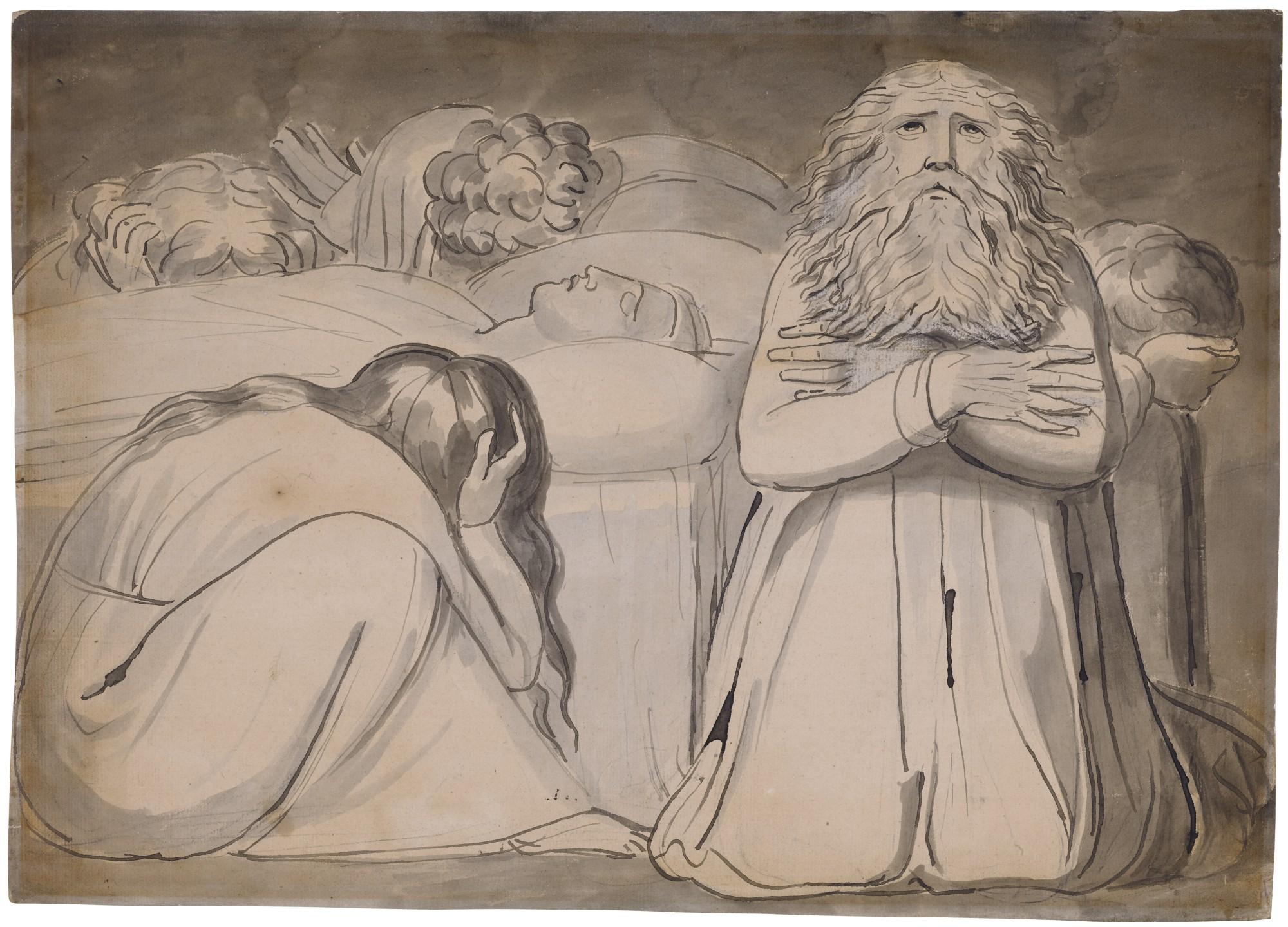 William Blake - The Death of Ezekiel’s Wife