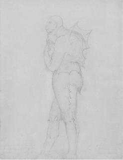 William Blake - The Ghost of A Flea (Recto); A Druidical Building With Figures (Verso)