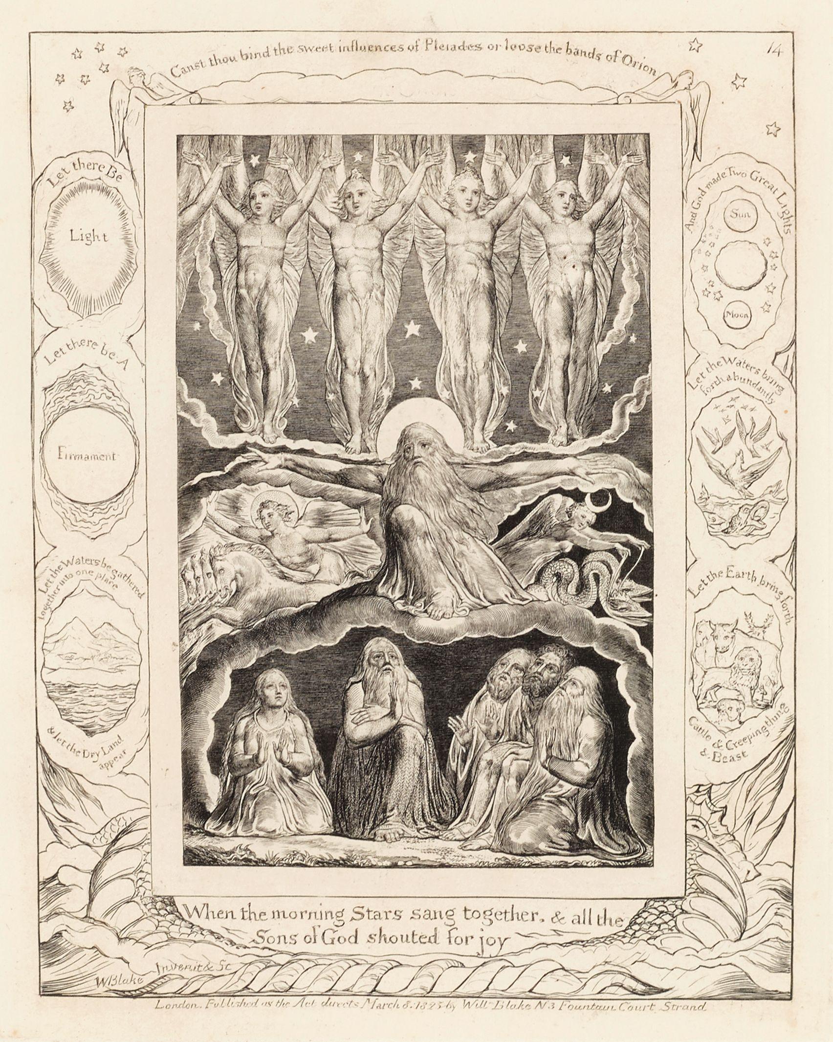 William Blake - When the Morning Stars Sang Together, from Illustrations to The Book of Job