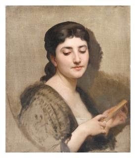 William Bouguereau - A Young Woman with a Fan