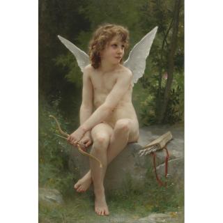 William Bouguereau - French Amour À L\'Affût