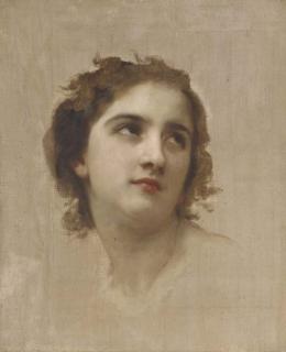 William Bouguereau - Study of a Young Girl\'s Head