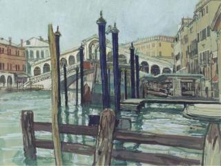 William Bowyer, R.A., R.W.S. - Rialto Bridge, Venice