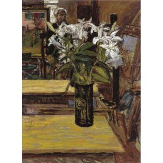 William Bowyer - Self Portrait With Lillies