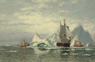 William Bradford - Arctic Whaler Homeward Bound Among the Icebergs