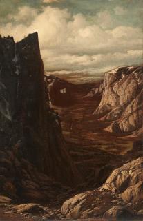 William Bradford - Looking Down the Yosemite Valley Near Sentinel Rock