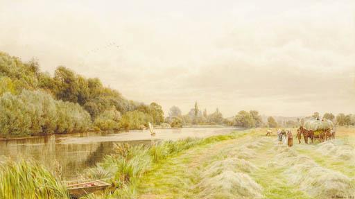William Bradley - Haymakers beside the river