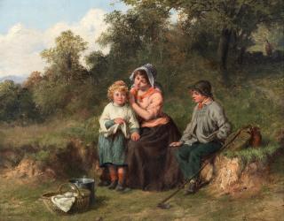 William Bromley - A Garland Of Flowers For Her Hair