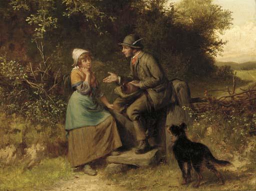 William Bromley - Gossip at the stile