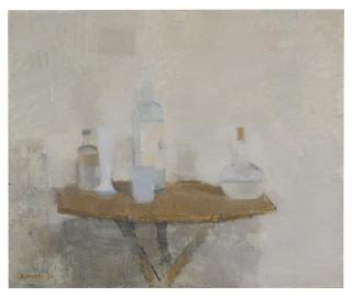 William Brooker, A.R.A. - Still Life: Objects On A Bamboo Table