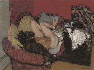 William Brooker, R.A - Nude on a sofa