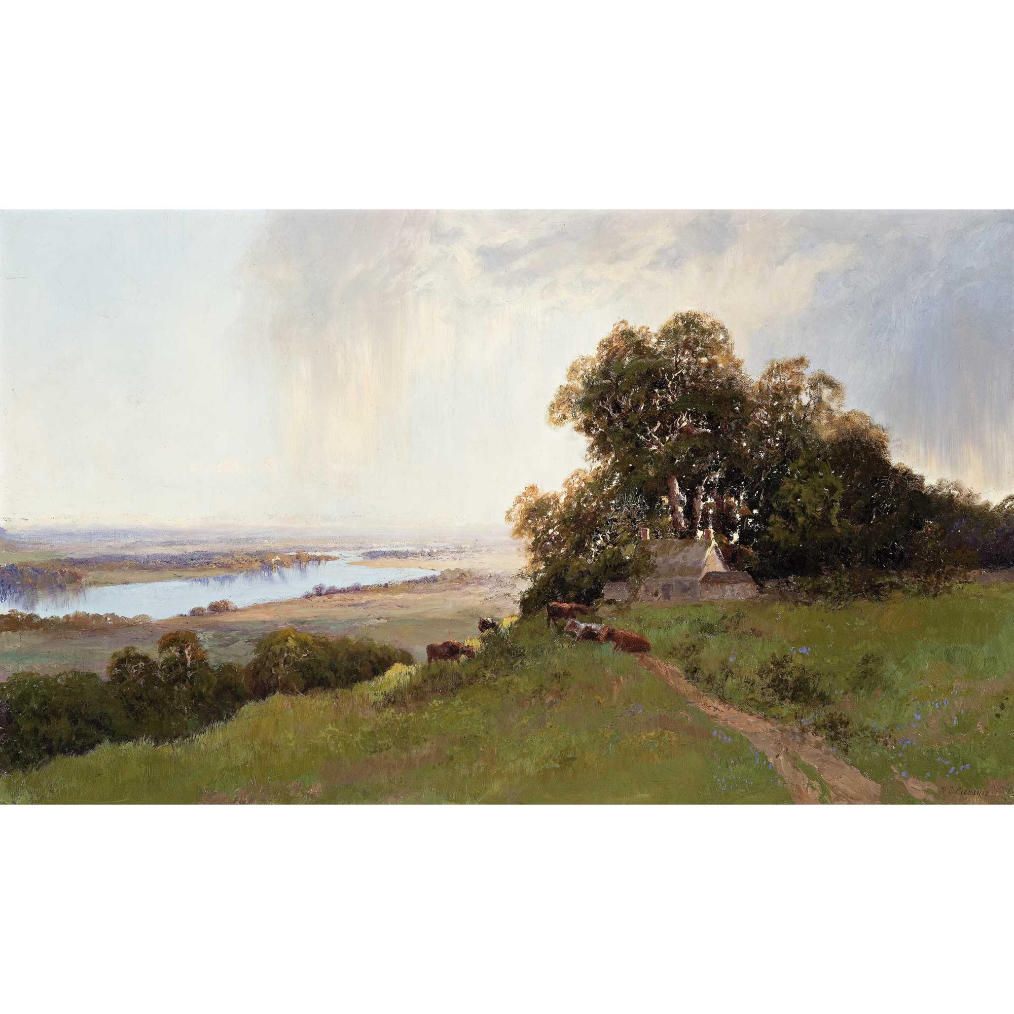 William C. Piguenit - Australian Rain Storm Over Parramatta