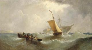 William Callcot Knell - Salvaging the wreck