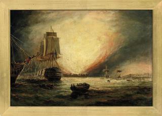 William Callcott Knell - A naval bombardment