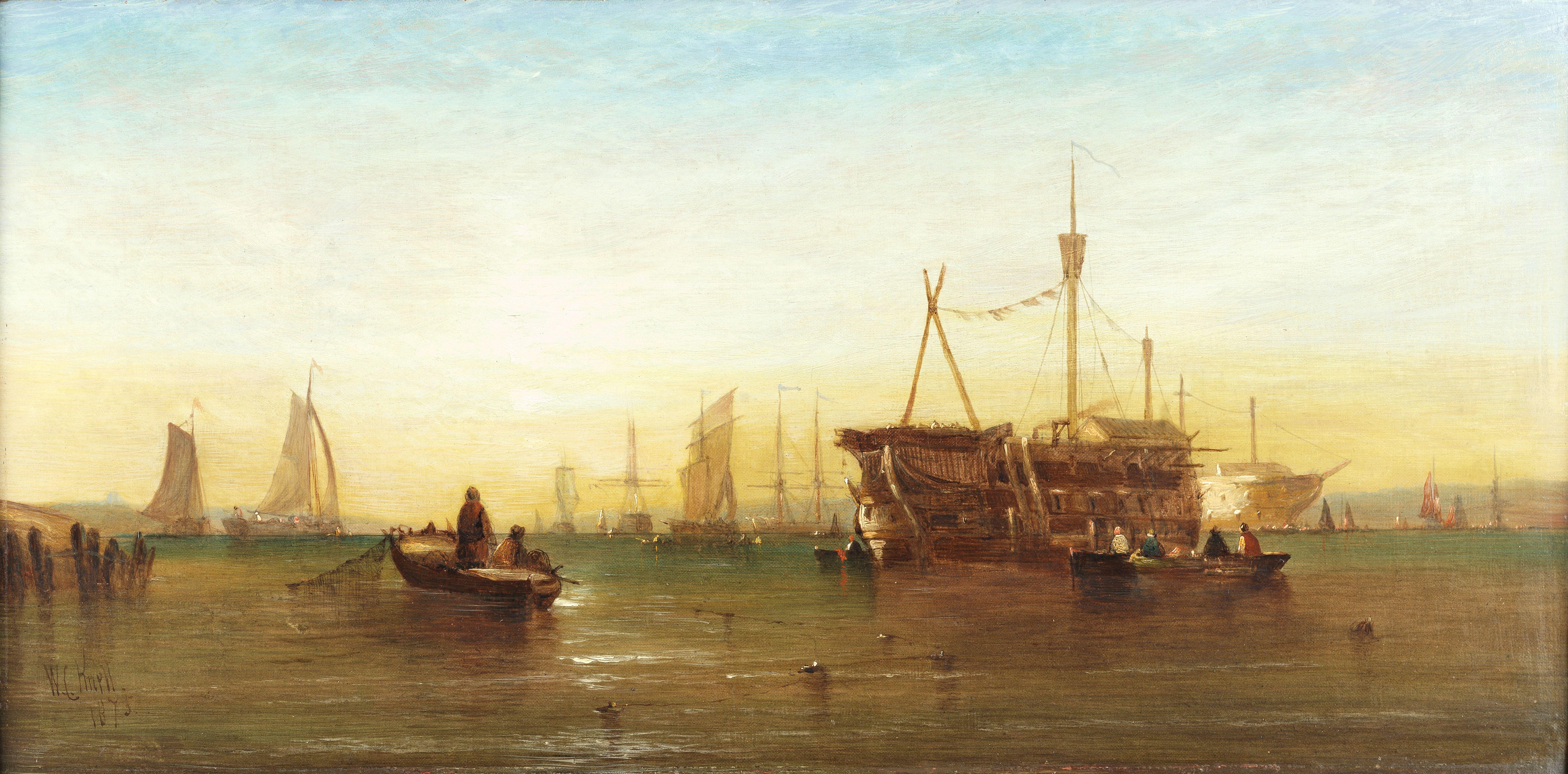 William Callcott Knell - \'A Summers Evening, River Medway\'