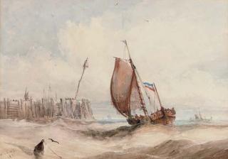 William Callcott Knell - Running out on the tide