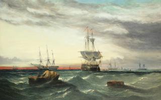 William Callcott Knell - Sunset in the Downs