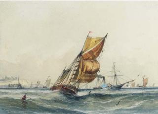 William Callcott Knell - The Channel Packet Running Out Of Dover