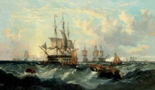 William Callcott Knell - Warships approaching the anchorage