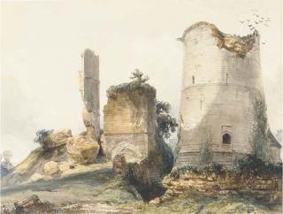 William Callow, R.W.S. - A Ruined Tower At Lillebonne