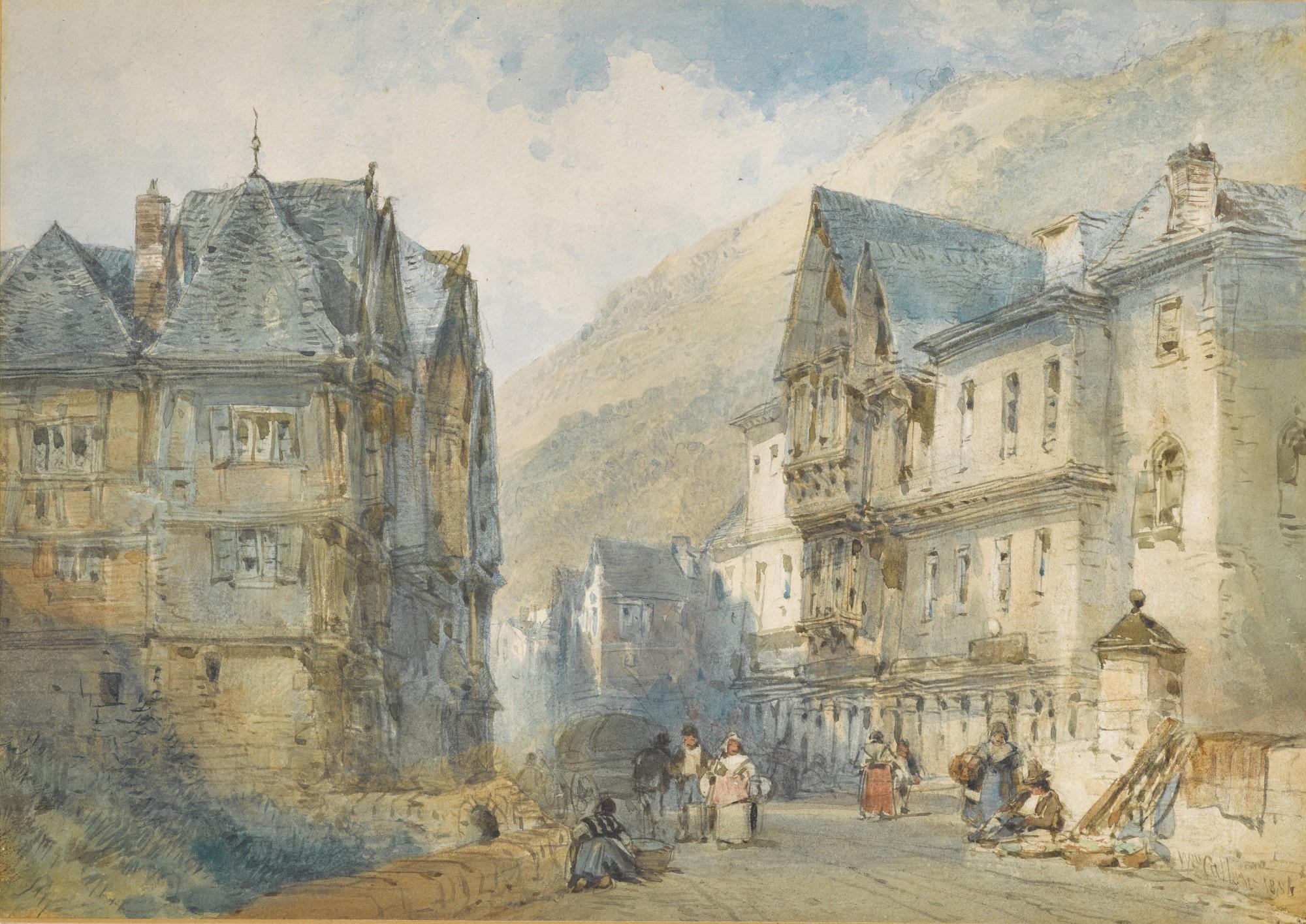 William Callow R.W.S. - A town in Brittany, France