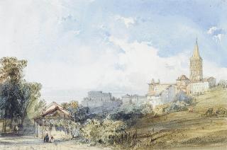 William Callow, R.W.S. - Angoulême Cathedral from the south-east, France